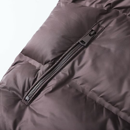 Damen Wattierte Cropped‑Steppweste mit hohem Stehkragen und Reißverschlusstaschen Nord Taschen