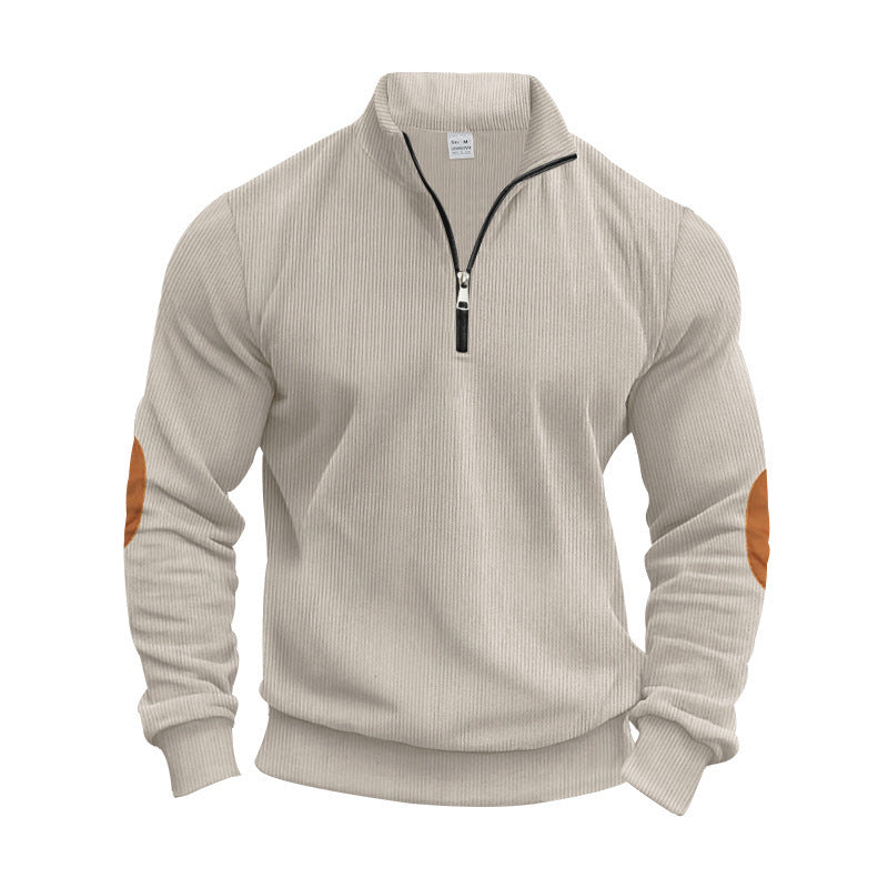 Herren Sportlicher Pullover mit Stehkragen und Reißverschluss Nord Taschen