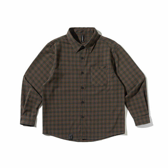 Herren Karierte Hemdjacke aus schwerem Twill mit Brustpattentasche und gerundetem Saum Nord Taschen