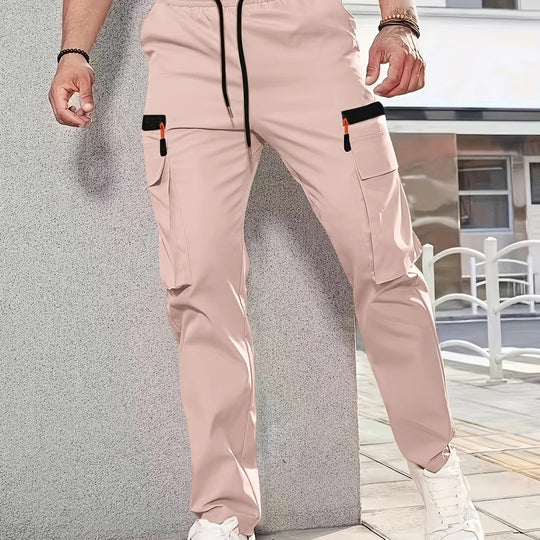 Herren Tapered Cargojogginghose mit elastischem Bund, Tunnelzug & Multifachtaschen Nord Taschen