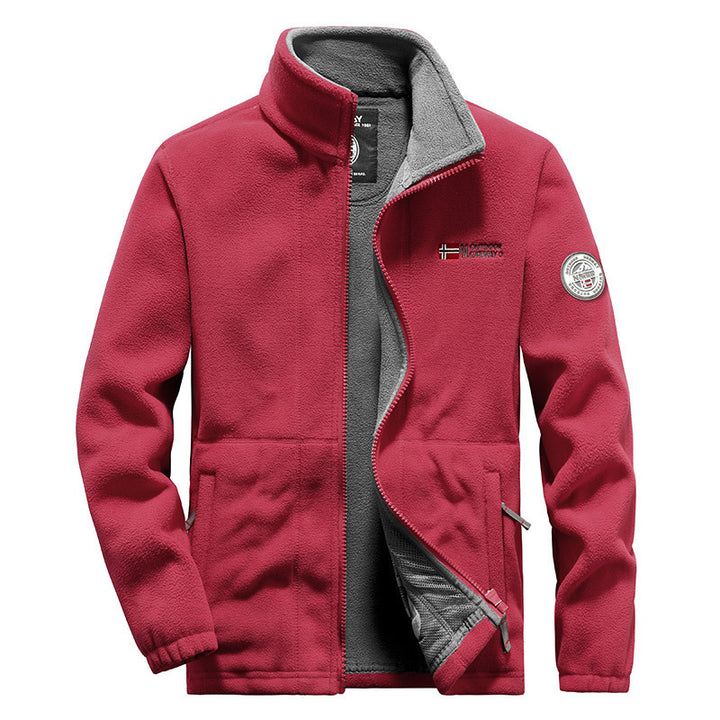 Herren  hochwertige Microfleece-Outdoorjacke mit Stehkragen, durchgehendem Reißverschluss und isolierendem Fleece-Innenfutter Nord Taschen
