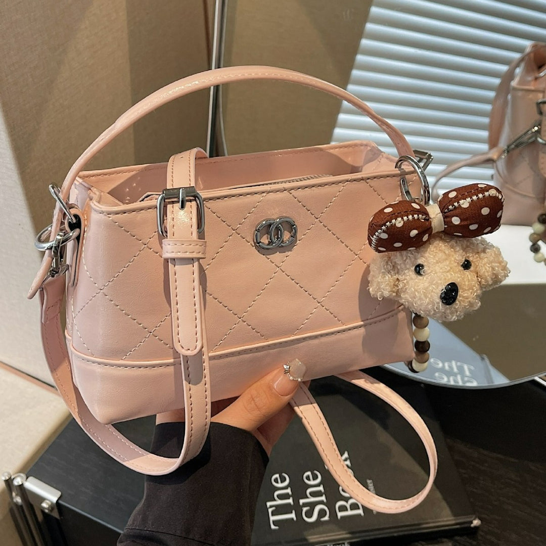 Damen modische Handtasche mit süßem Tierhäkelanhänger Nord Taschen
