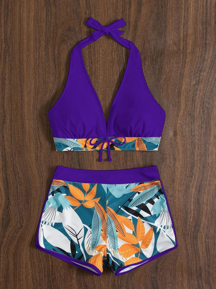 Damen Sportliches Bikini-Set mit verdecktem Bauch