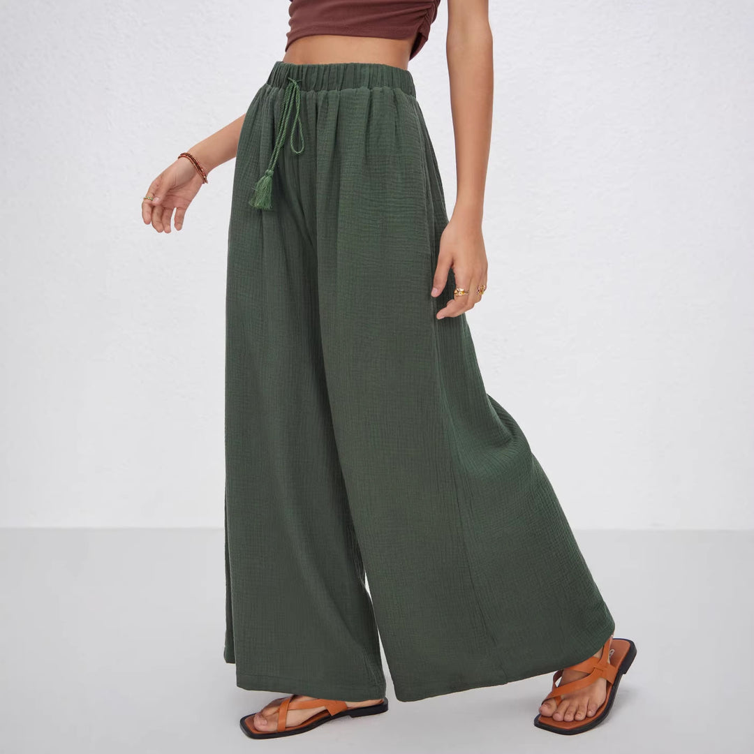 Damen Weit geschnittene Sommerhose Nord Taschen