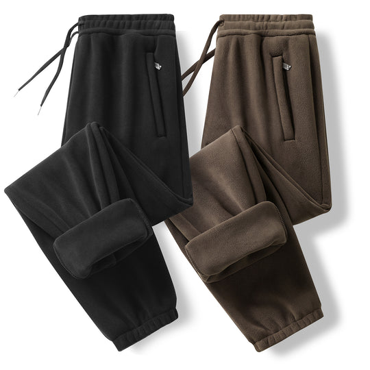 Herren Fleece-Jogginghose mit elastischem Bund, Kordelzug und gerippten Bündchen Nord Taschen