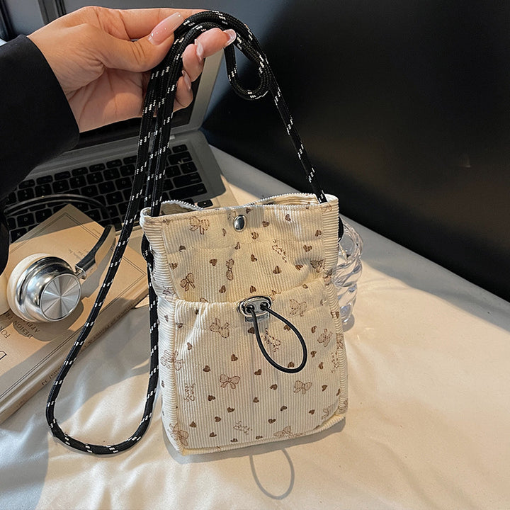 Damen Mini-Beuteltasche mit floralem Muster Nord Taschen