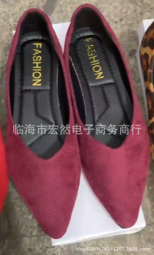 Damen  spitze Ballerina aus Microvelours mit gepolstertem Komfortfußbett Nord Taschen