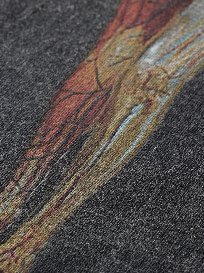Gewaschenes und used-look T-Shirt mit Rockband-Print und kurzen Ärmeln - Arvani