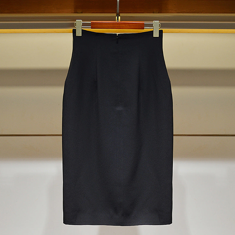 Damen Eleganter Bleistiftrock mit Knopfdetails Nord Taschen