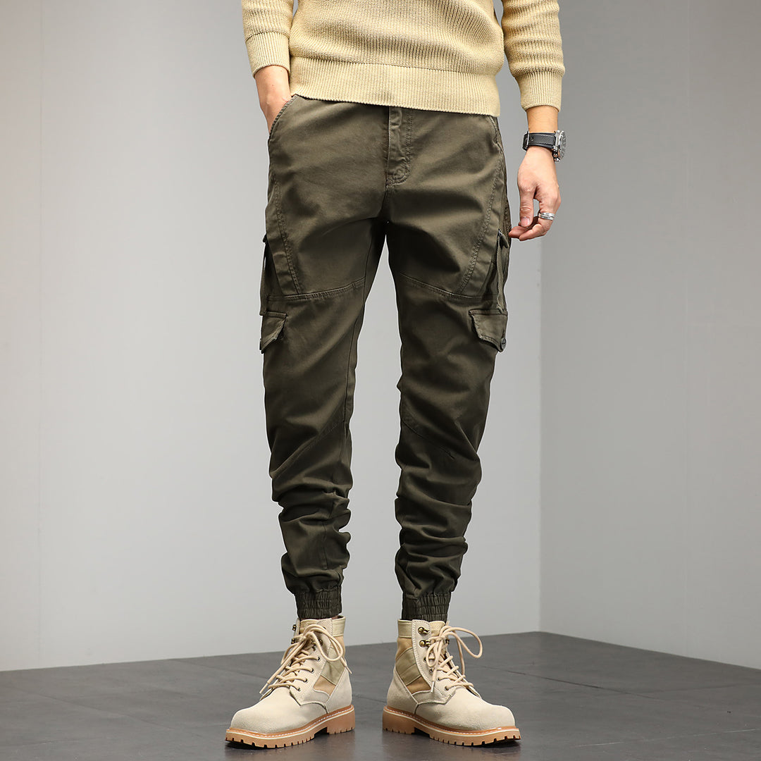 Herren Tapered‑Cargo‑Joggerhose mit ergonomischen Knieabnähern, Klapp‑Utility‑Taschen und geripptem Knöchelabschluss Nord Taschen