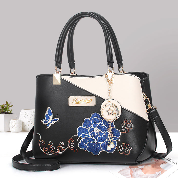 Damen hochwertige Handtasche mit floralem Design Nord Taschen