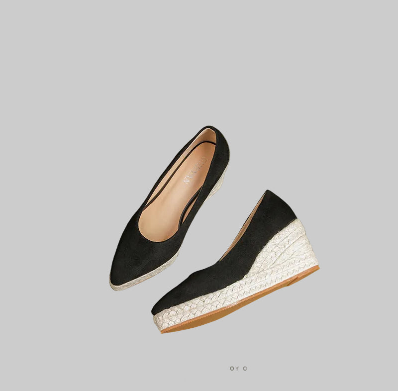 Lässig Rutschfest Wild Keil Absätze Schuhe