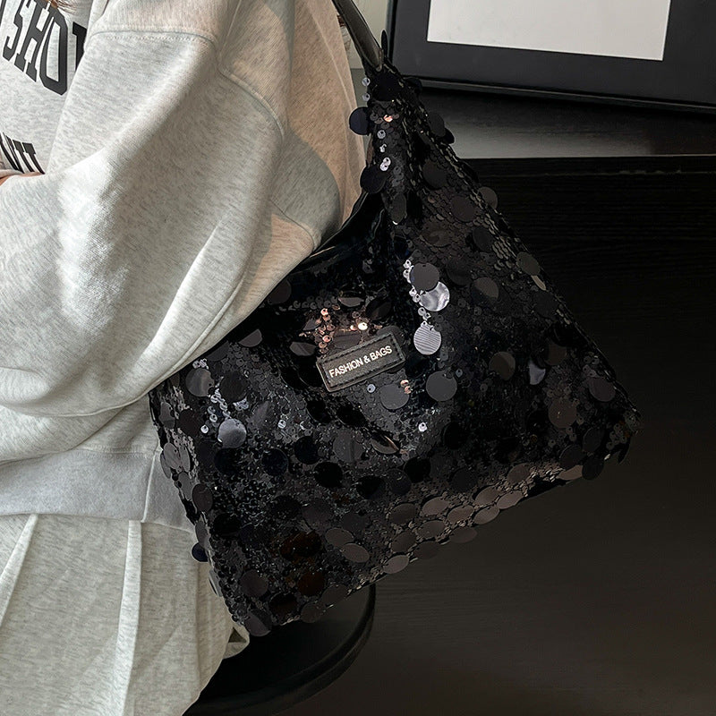 Damen Beuteltasche mit funkelndem Paillettenbesatz Nord Taschen