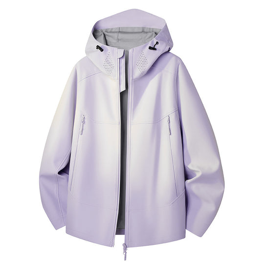Damen Wasserdichte Softshell-Outdoorjacke mit minimalistischer Silhouette und Belüftungsperforation am Kragen Nord Taschen