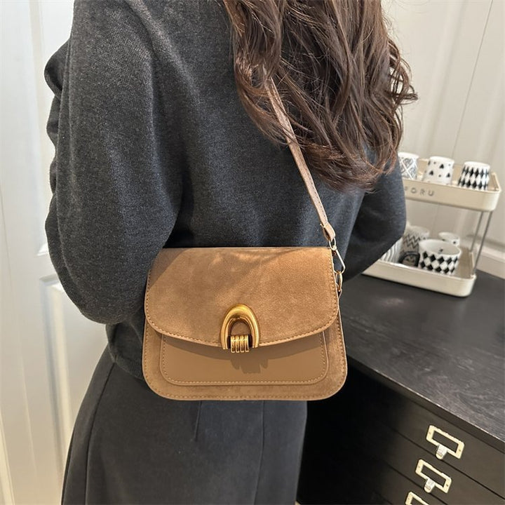 Damen elegante Umhängetasche mit goldener Schnalle Nord Taschen
