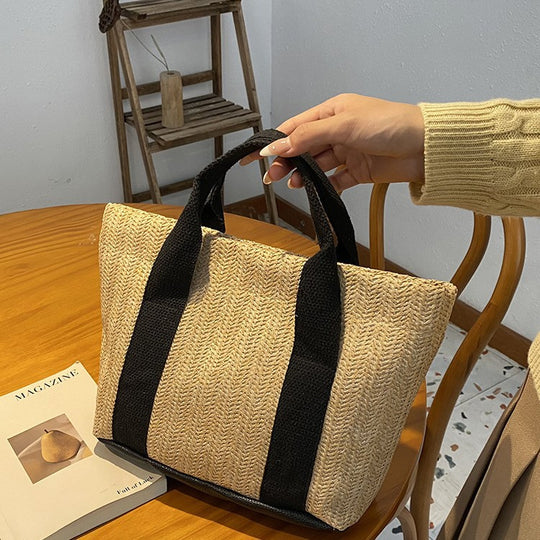 Damen stilvolle Tragetasche aus natürlichem Material Nord Taschen