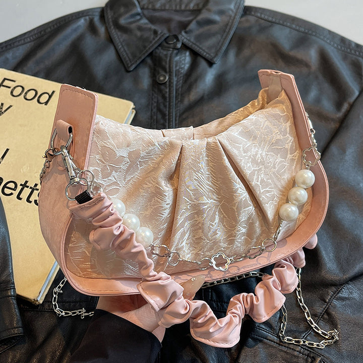 Damen elegante Umhängetasche mit raffiniertem Perlenschmuck Nord Taschen