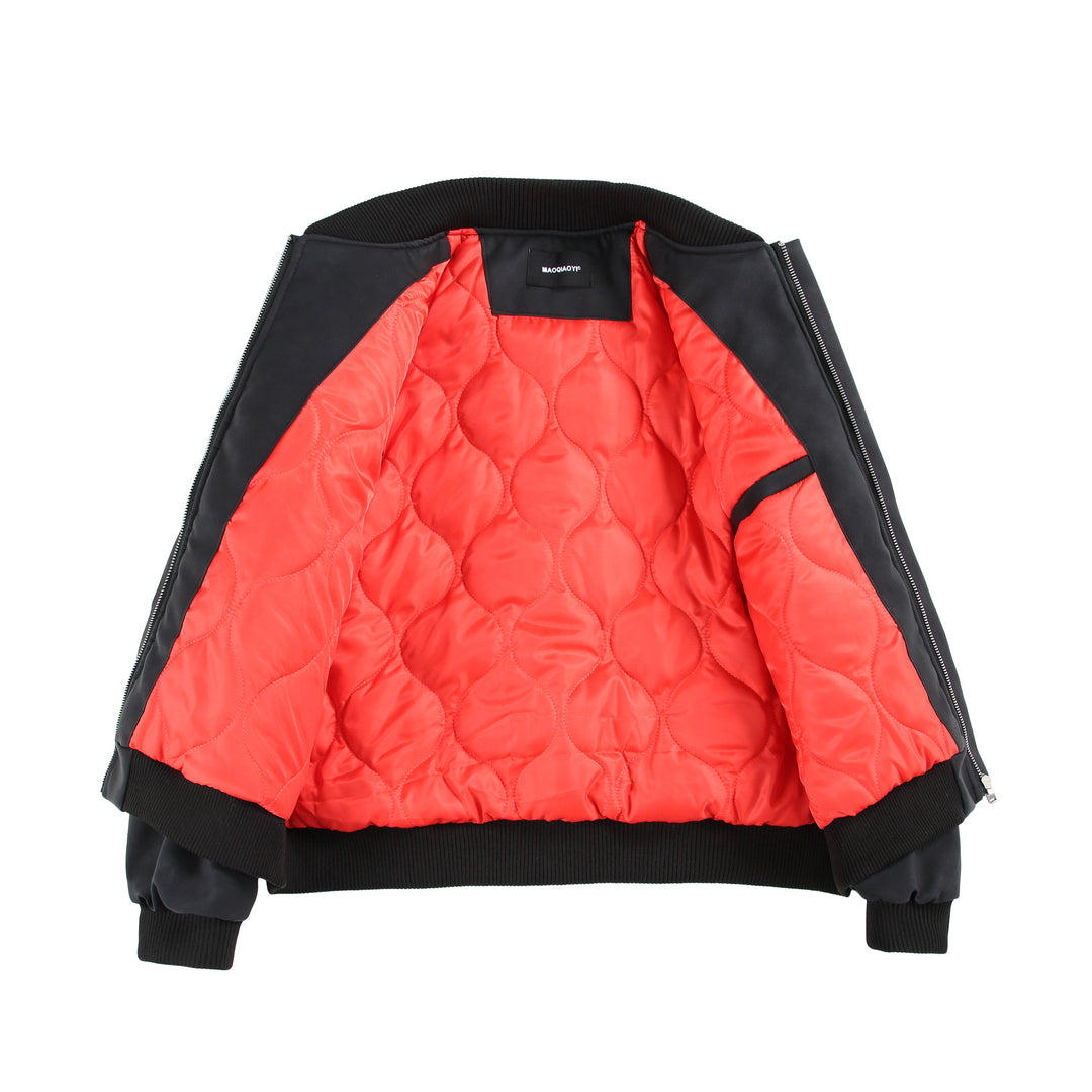 Unisex Oversize-Bomber mit minimalistischer Frontblende und strukturierter Nahtführung Nord Taschen