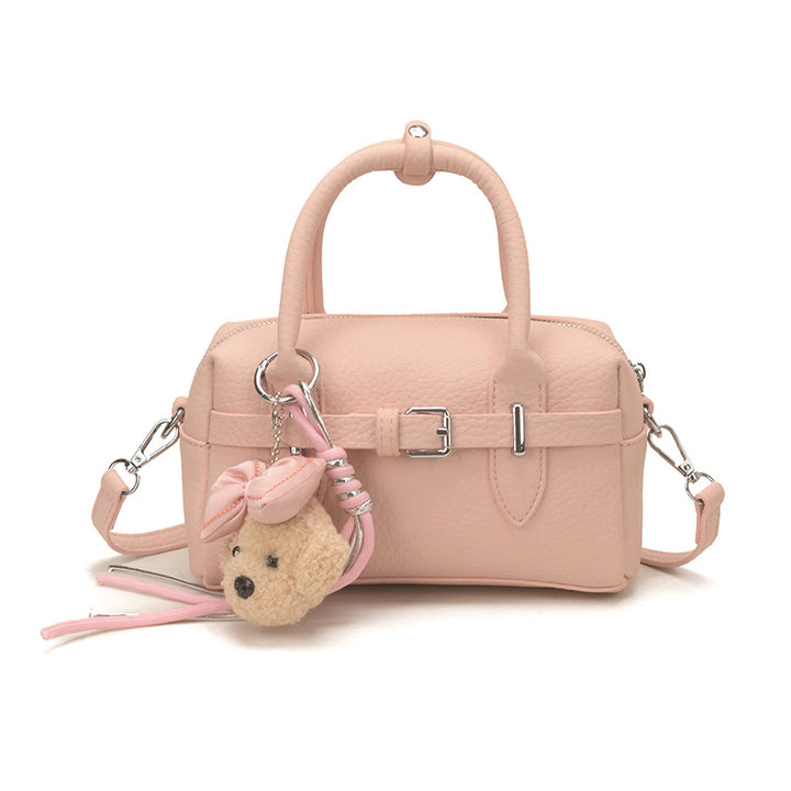 Damen Handtasche mit abnehmbarem Plüsch-Schlüsselanhänger Nord Taschen
