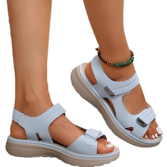 Damen Komfortsandalen mit verstellbaren Klettverschlüssen und ergonomischem Fußbett Nord Taschen