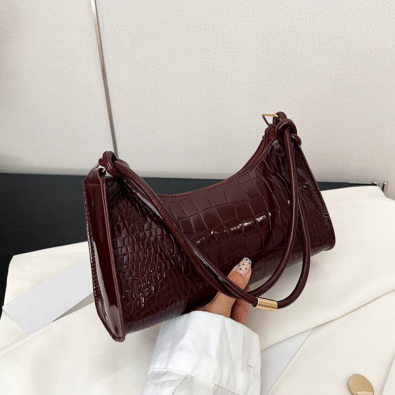 Damen elegante Handtasche mit kroko-ähnlicher Textur Nord Taschen