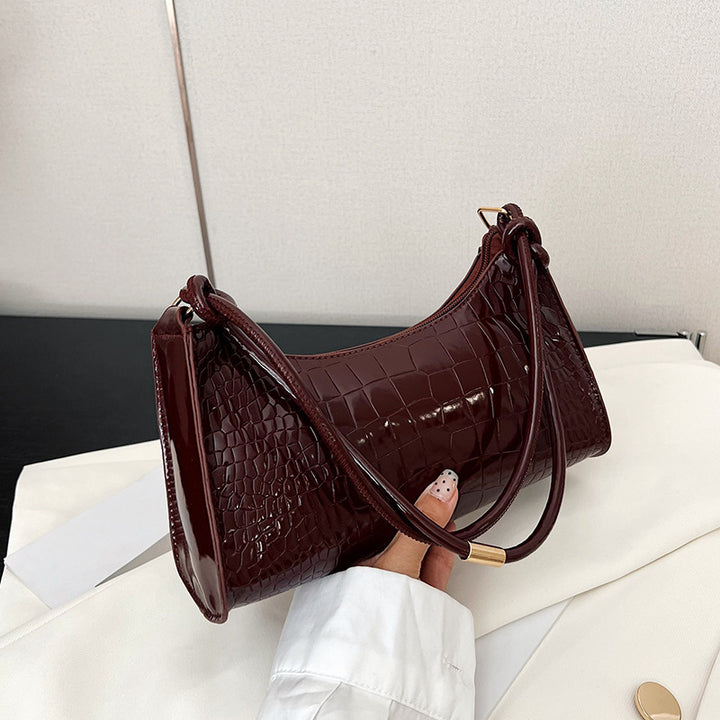 Damen elegante Handtasche mit kroko-ähnlicher Textur Nord Taschen