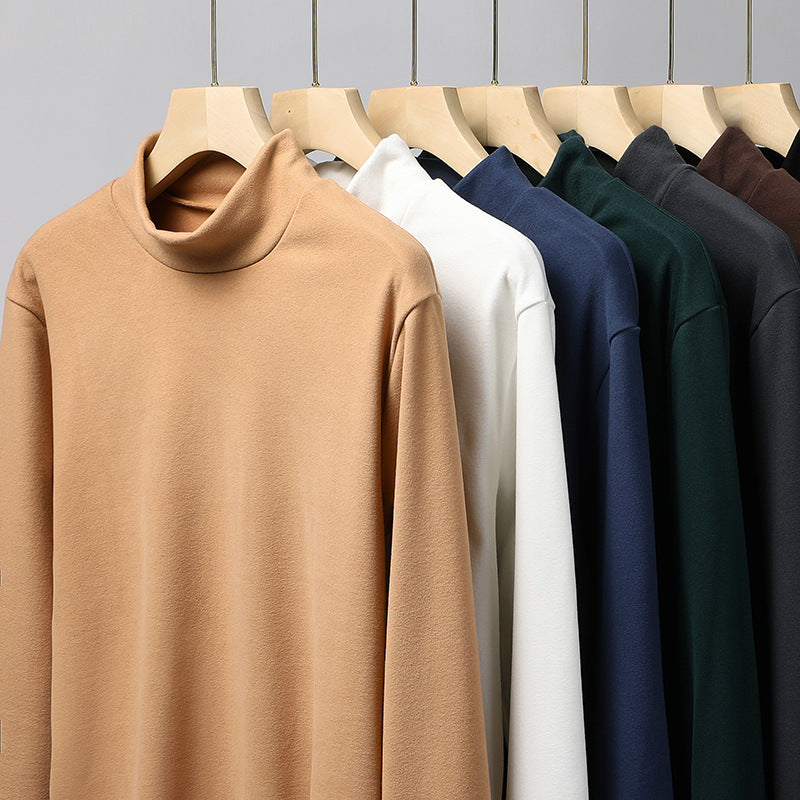 Damen Feines Stretch-Mockneck-Langarmshirt mit engem Stehkragen Nord Taschen