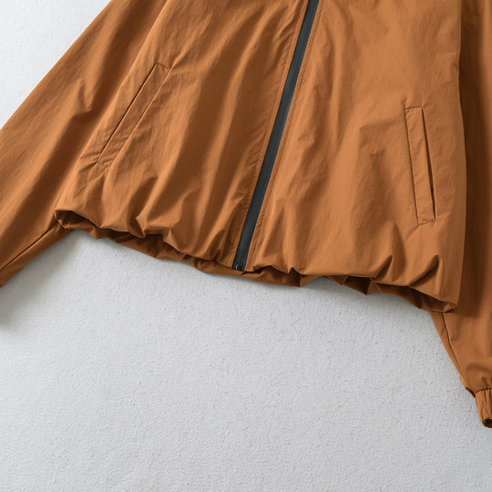 Damen Cropped Übergangsjacke mit Kapuze, Tunnelzug und elastischem Saum Nord Taschen