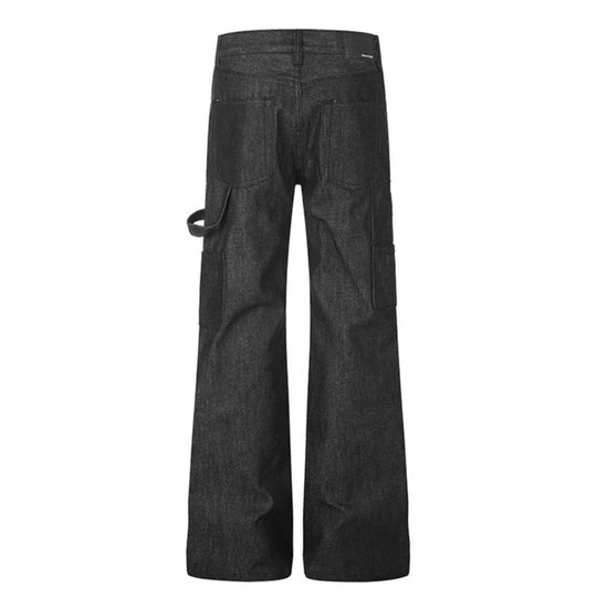 Damen Weite Carpenter-Jeans im Palazzo‑Schnitt mit Nagel‑/Hammerlasche und verstärkten Kniepartien Nord Taschen