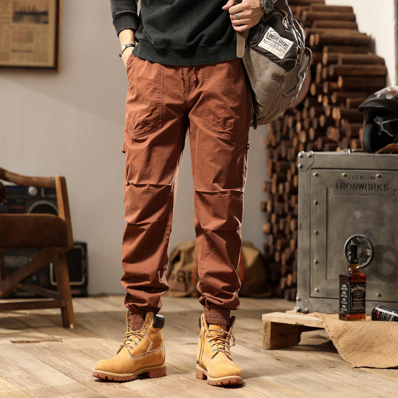 Herren Outdoor-Arbeitshose im Joggerstil mit elastischem Komfortbund, aufgesetzten Rundtaschen und Knöchelreißverschluss Nord Taschen