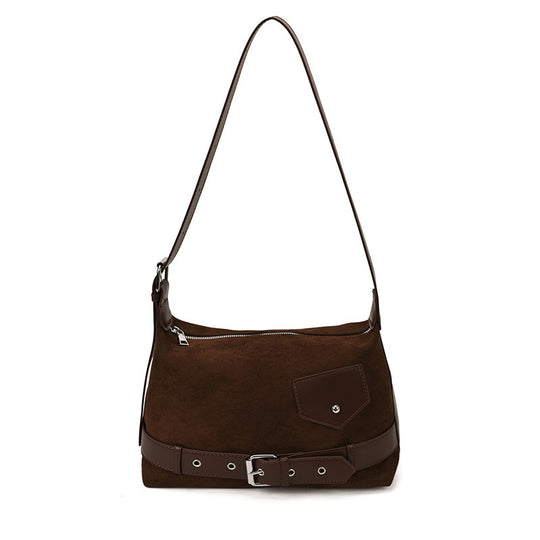 Damen Hobo-Tasche mit eleganten Velourslederelementen und praktischem Kordelzug Nord Taschen