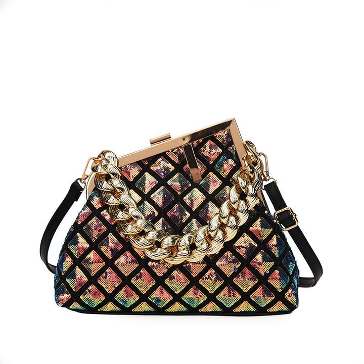 Damen Glamouröse Handtasche mit auffälligem Kettendesign Nord Taschen