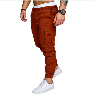 Herren taillierter Cargo-Jogger mit elastischem Bund, Kordelzug und aufgesetzten Taschen Nord Taschen