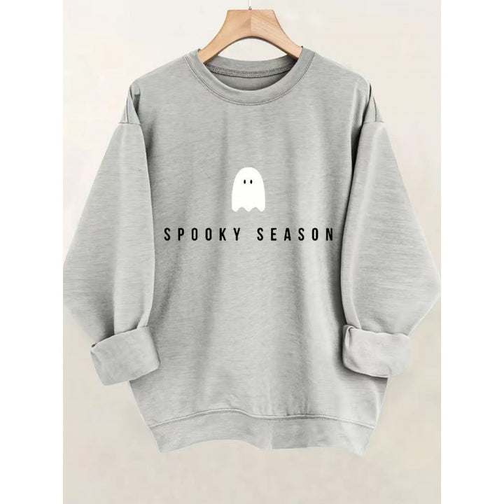 Unisex lässiges Halloween Sweatshirt mit Gespenst-Print und Oversize-Schnitt Nord Taschen
