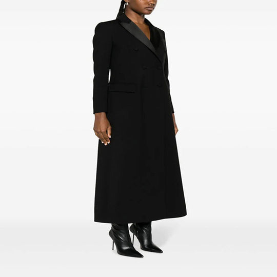 Damen Maxiblazer-Mantel im Smokingschnitt mit schmaler Silhouette Nord Taschen