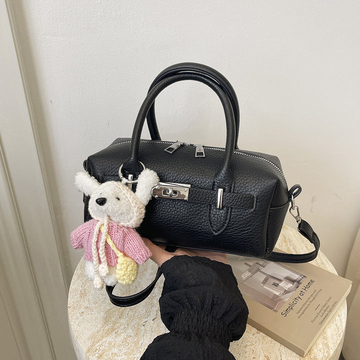 Damen elegante Handtasche mit abnehmbarem Kuscheltier-Anhänger Nord Taschen
