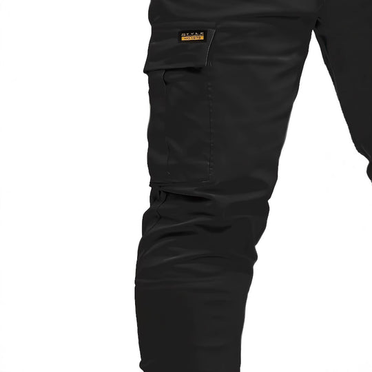 Herren Slim‑Tapered Utility‑Cargohose im Joggerstil mit Klapp- und Reißverschlusstaschen Nord Taschen