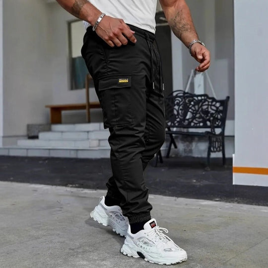 Herren Multifunktionale Cargo-Jogginghose mit verstärkten Kniepartien, Tunnelzugbund & elastischen Saumbündchen Nord Taschen