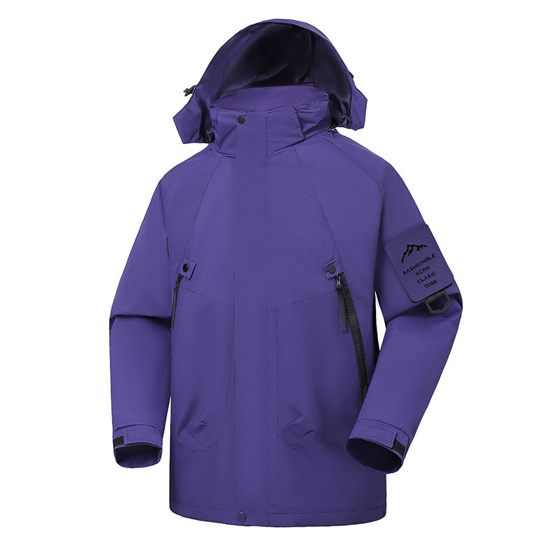Herren Wasserdichte Softshell-Outdoorjacke mit verstellbarer Kapuze und versiegelten Nähten Nord Taschen