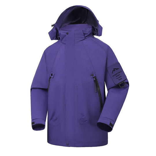 Herren Wasserdichte Softshell-Outdoorjacke mit verstellbarer Kapuze und versiegelten Nähten Nord Taschen