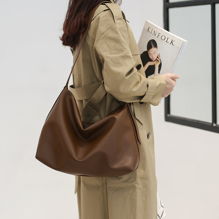 Damen Hobo-Tasche aus hochwertigem Leder mit elegantem Faltendesign Nord Taschen