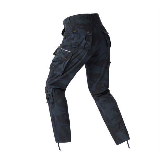 Herren Cargohose im Camouflage‑Militärstil mit Mehrfachtaschen und verstellbaren Knöchelbändern Nord Taschen