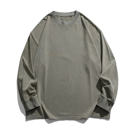 Unisex Weites Oversize-Langarmshirt im Heavyweight-Slouch-Stil mit Drop-Shoulder Nord Taschen