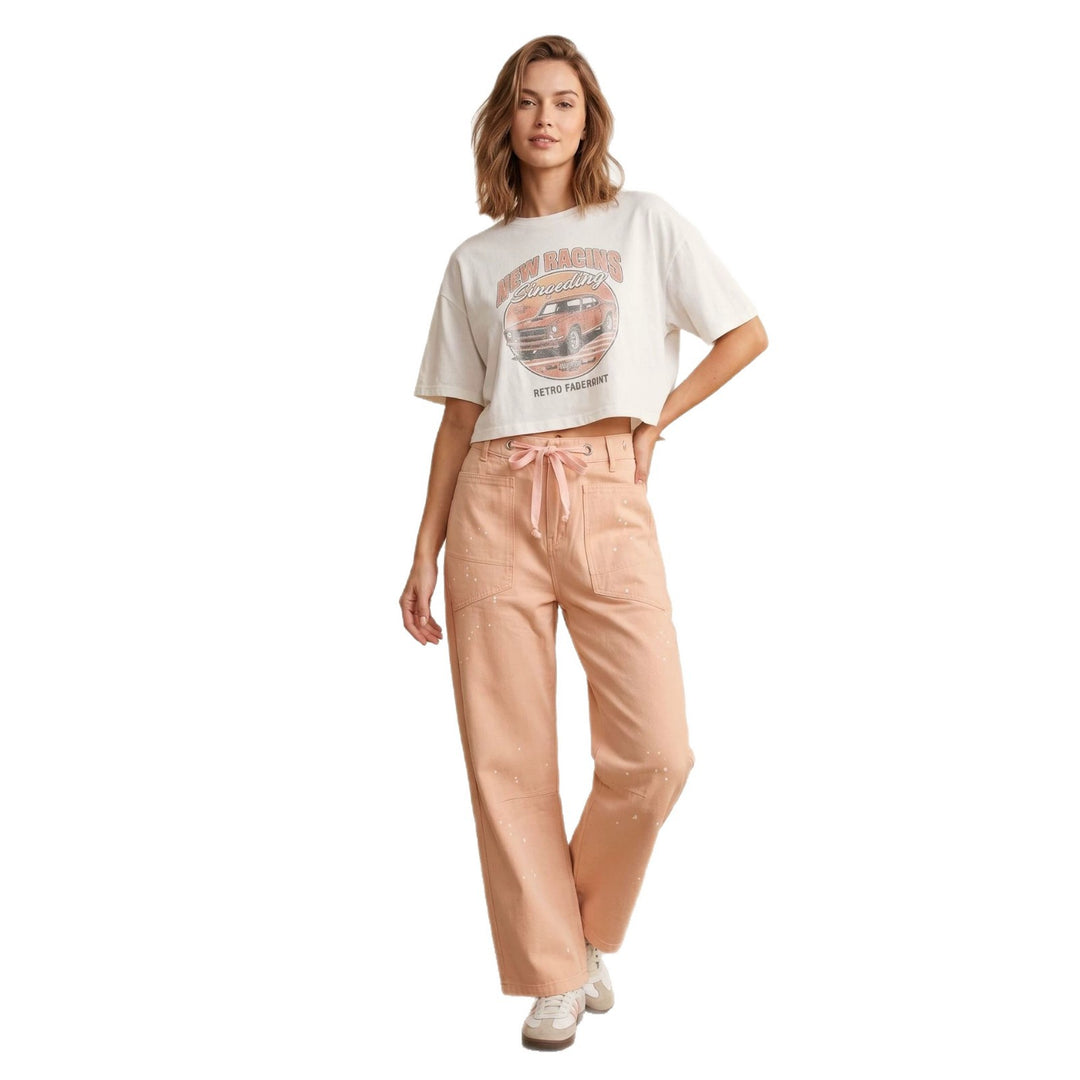 Damen oversized Strickpullover mit Rundhalsausschnitt und entspannter Silhouette Nord Taschen