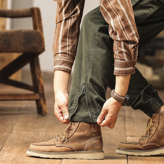 Herren Utility-Cargo-Jogginghose mit Mehrfachtaschen, elastischen Bündchen & Reißverschlussdetail Nord Taschen