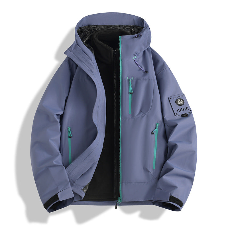 Herren Funktions-Softshelljacke mit abnehmbarem Fleece-Innenfutter Nord Taschen