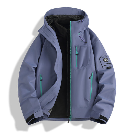 Herren Funktions-Softshelljacke mit abnehmbarem Fleece-Innenfutter Nord Taschen