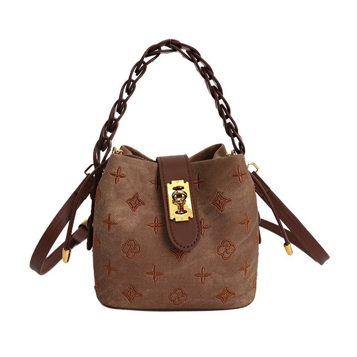 Damen Hobo-Tasche aus hochwertigem Kunstleder mit auffälligem Kettenakzent Nord Taschen