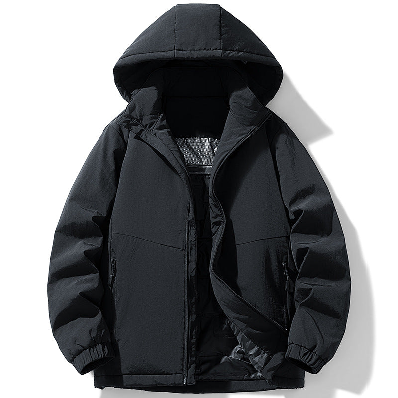 Herren Gepolsterte Thermo-Winterjacke mit Kapuze, wasserabweisender Außenhaut und Reißverschlusstaschen Nord Taschen