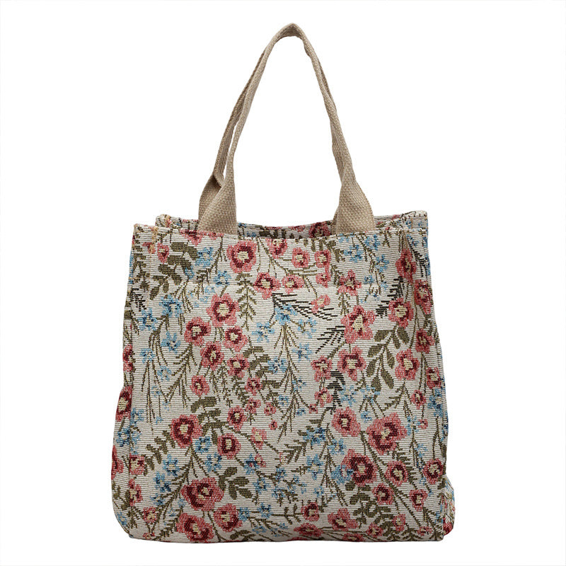 Damen Tragetasche mit floraler Stickerei Nord Taschen
